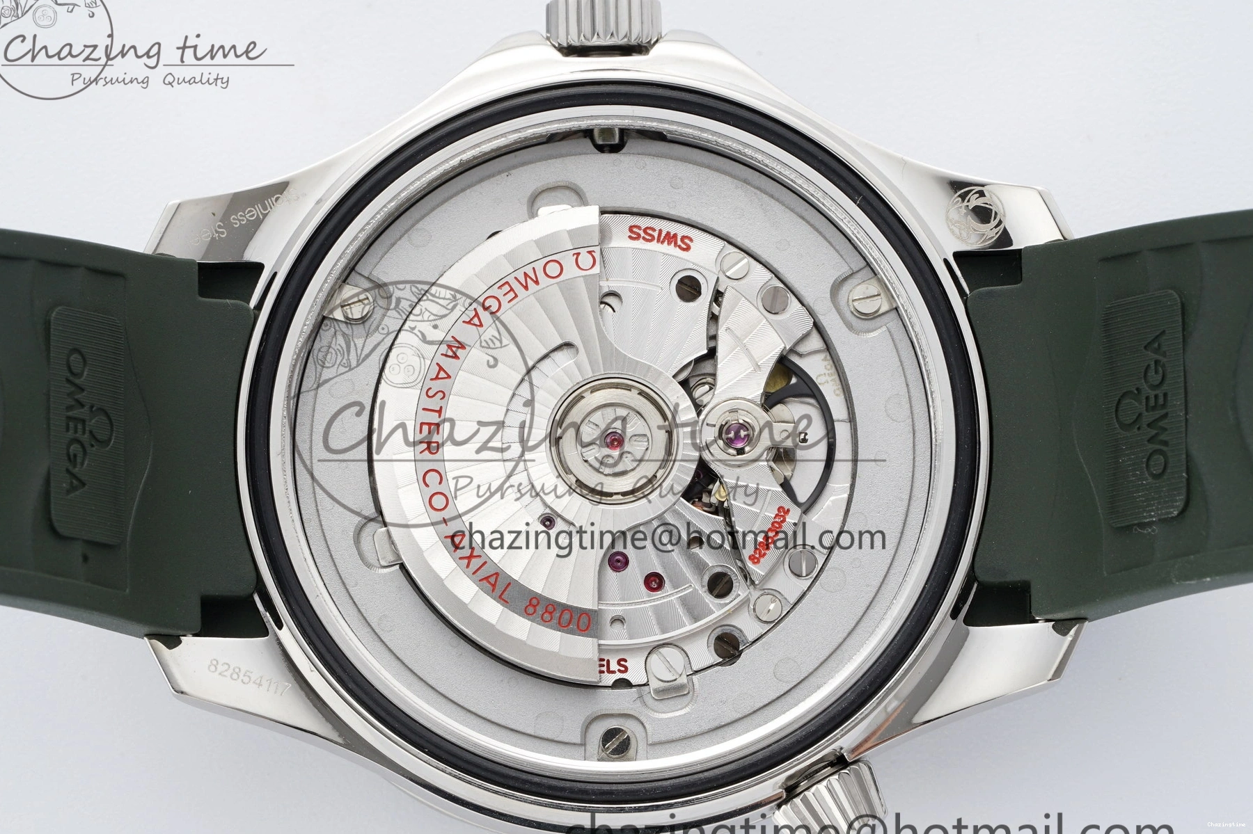 0316 Seamaster Diver 300M ZF 1:1 Best Edition Green Ceramic Green Dial on Green Rubber Strap A TravelReady 7823